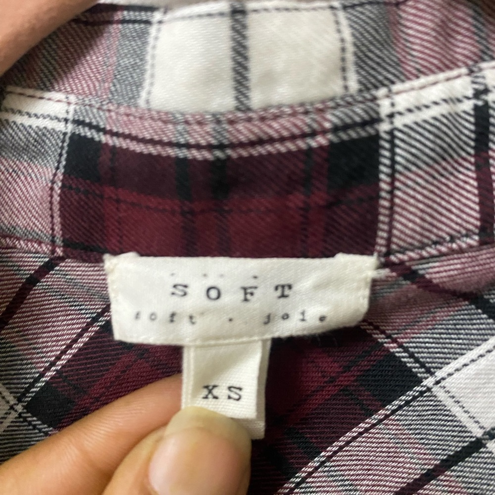 Soft Joie Plaid Button Up - image 5